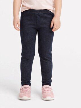 Cat & Jack Girls 4T Stretch Leggings Indigo Blue Elastic Waist